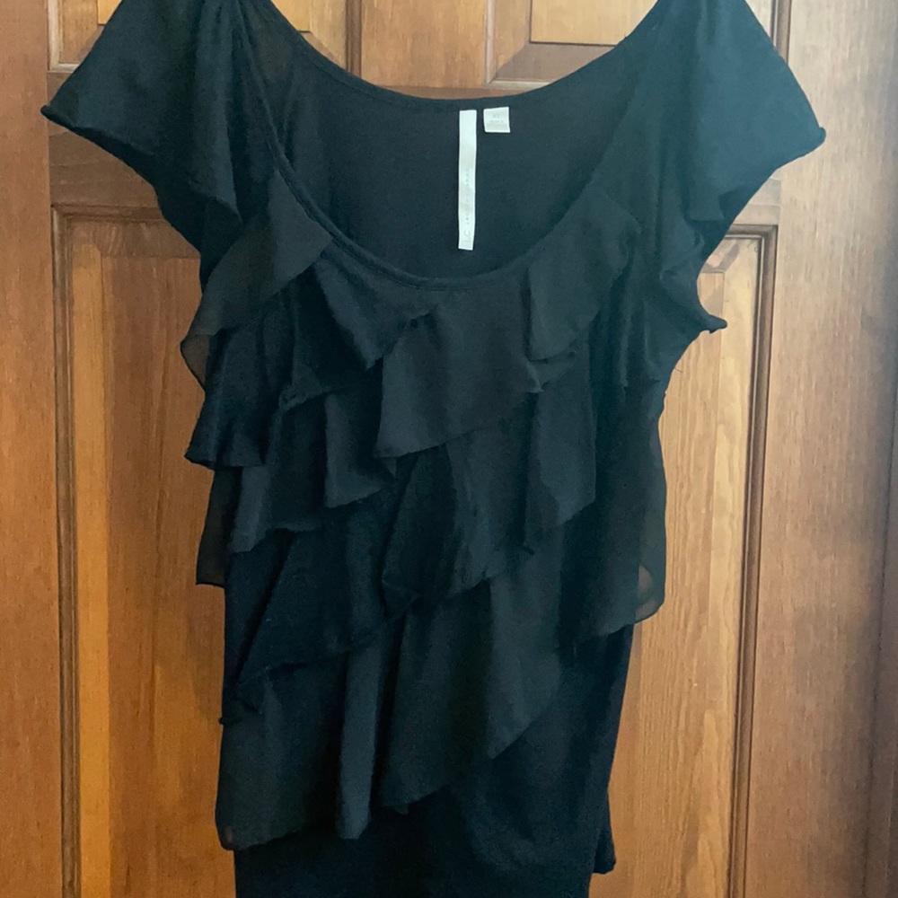 LC Lauren Conrad Black Blouse, Size XS